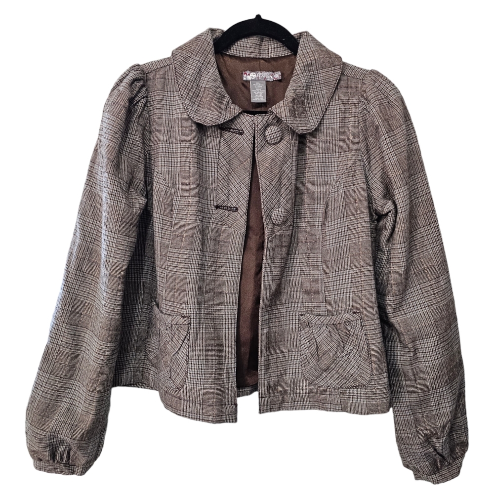 Split Plaid Jacket Sz Small